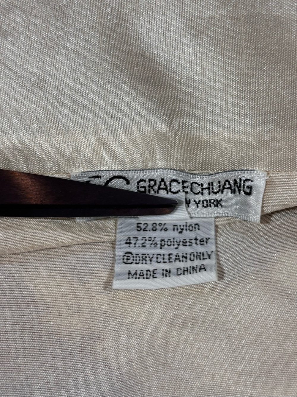 Grace Chuang New York Floral Jacquard Duster Coat Ivory Metallic Open Front - Picture 5 of 8